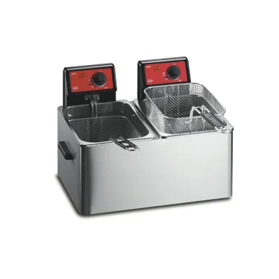 FriFri Eco 6 + 6 Elektrická stolní fritéza, Twin Tank, 2 koše, 2 x 3.2 kW, (Š x H x V) 486 x 375 x 295 mm
