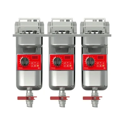 FriFri Precision 633 Elektro Dreifachtank Fritteuse, 3 Körbe, 3 x 7.5 kW, 3-phasig, (B x T x H) 592 x 630 x 809 mm