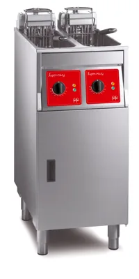 FriFri Super Easy 422 Elektrická volně stojící fritéza, dvojitá vana, 2 koše, 2x11 kW, (Š x H x V) 400 x 650 x 986 mm