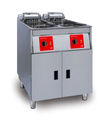 FriFri Super Easy 622 Elektrická volně stojící fritéza, dvojitá vana, 2 koše, 2x11,4 kW, 3fázová, (Š x H x V) 600 x 650 x 986 mm