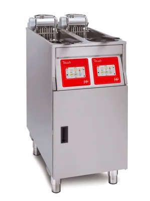 FriFri Touch 422 Elektro-Stand-Doppeltank-Fritteuse, 2 Körbe, 2x 7,5 kW, 1-phasig, (B x T x H) 397,5 x 650 x 994 mm