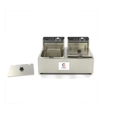 Fritöz - 2x6 l - 2 Sepet - 230 V - 2 x 2500 W - 570x440x315 mm