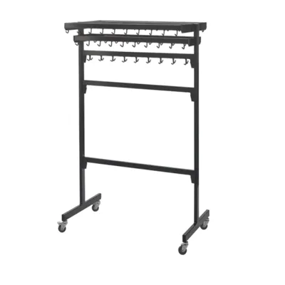 Garderobenwagen| Schwarz | 100x60x182 cm | 4 Rädern | 60 Kleiderhaken