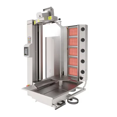 Gas Doner Kebab Robot – 5 burners - 120 kg max - Natural gas 13.30 kW 920x720x1260 mm