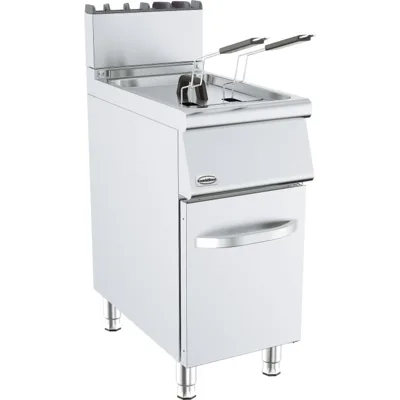 Plynová fritéza 19 L s podstavcem, 2 koše, (Š x H x V) 400x900x900 mm