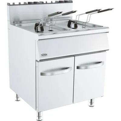 Plynová fritéza 2x19 L s podstavcem, (Š x H x V) 800x900x900 mm