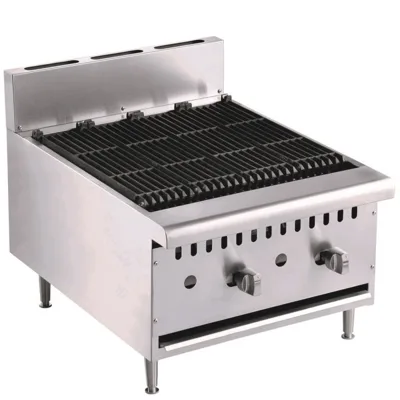 Gazlı ızgara plakası, 2 brülör, 18 kW, (G x D x Y) 615 x 800 x 590 mm